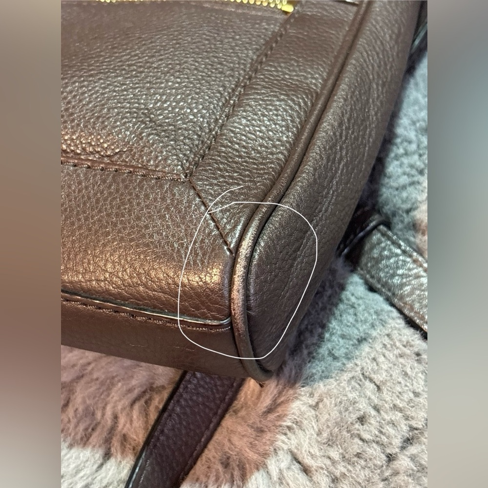 Kate Spade New York Pebbled Leather Crossbody Purse/ Bag In Mocha Brown - Picture 8 of 16
